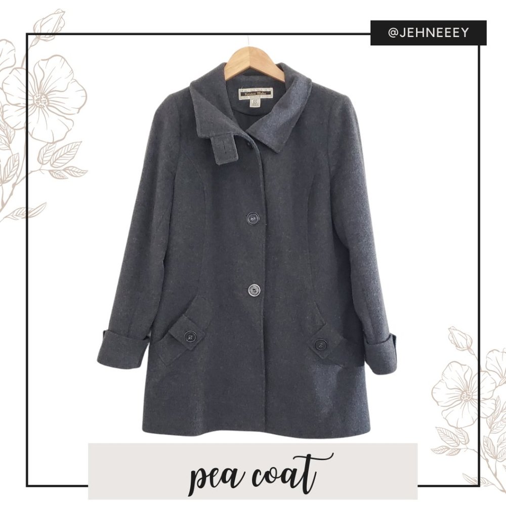 Kristen Blake Grey Wool Pea Coat